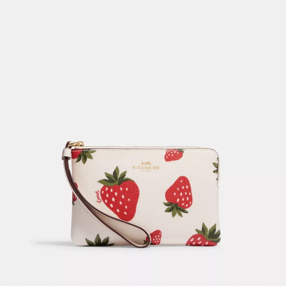 Coach Wild Strawberry Card Case & Wristlet Set